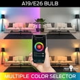 thumbnail image 3 of Monster LED Smart Wi-Fi Multi-Color and Warm-White LED Light Bulb, Indoor 60W, for Christmas, Halloween, Party, Gameday and More, E26, A19, 2-Pack, 3 of 7