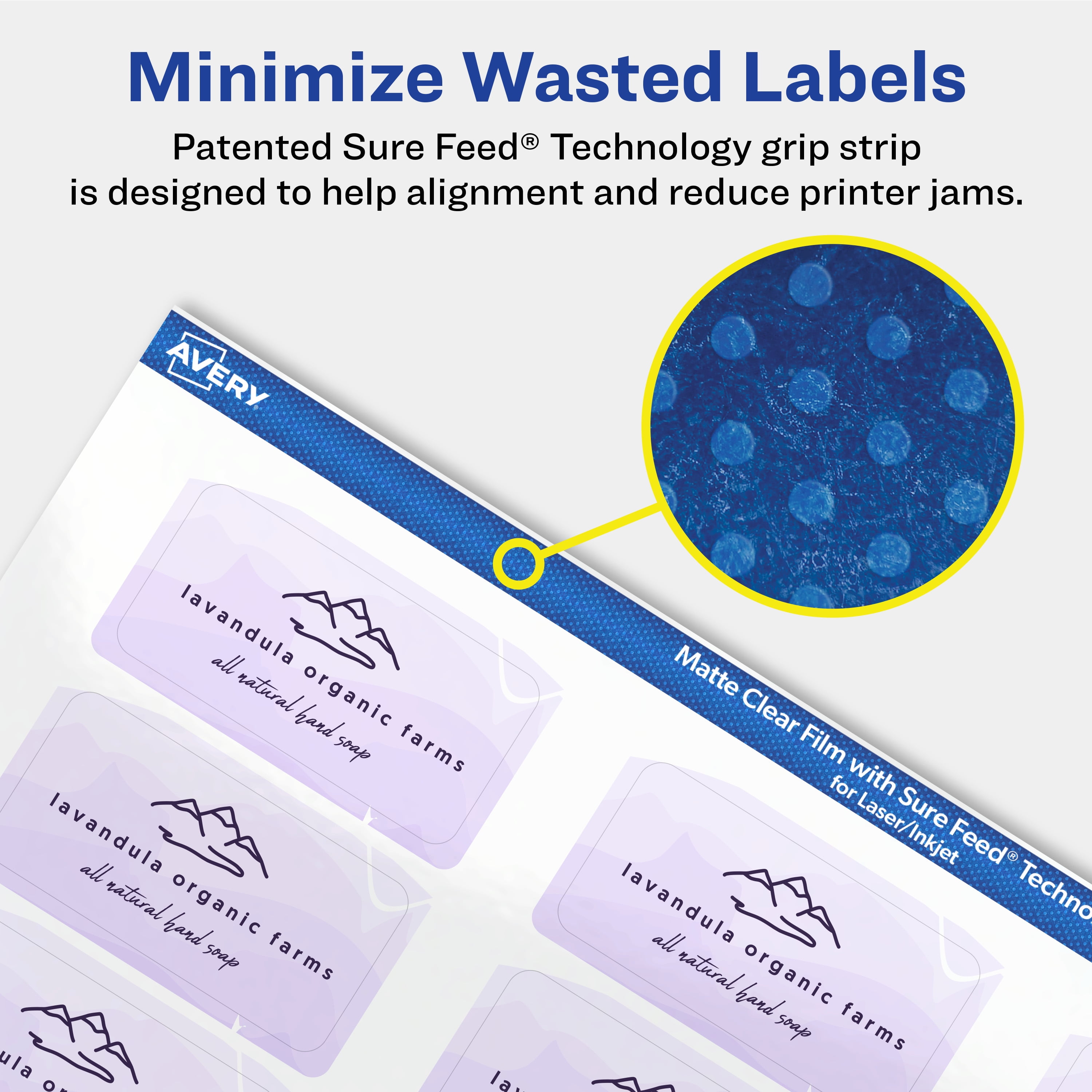Avery Matte Clear Rectangle Labels, 1" x 2", 600 Total