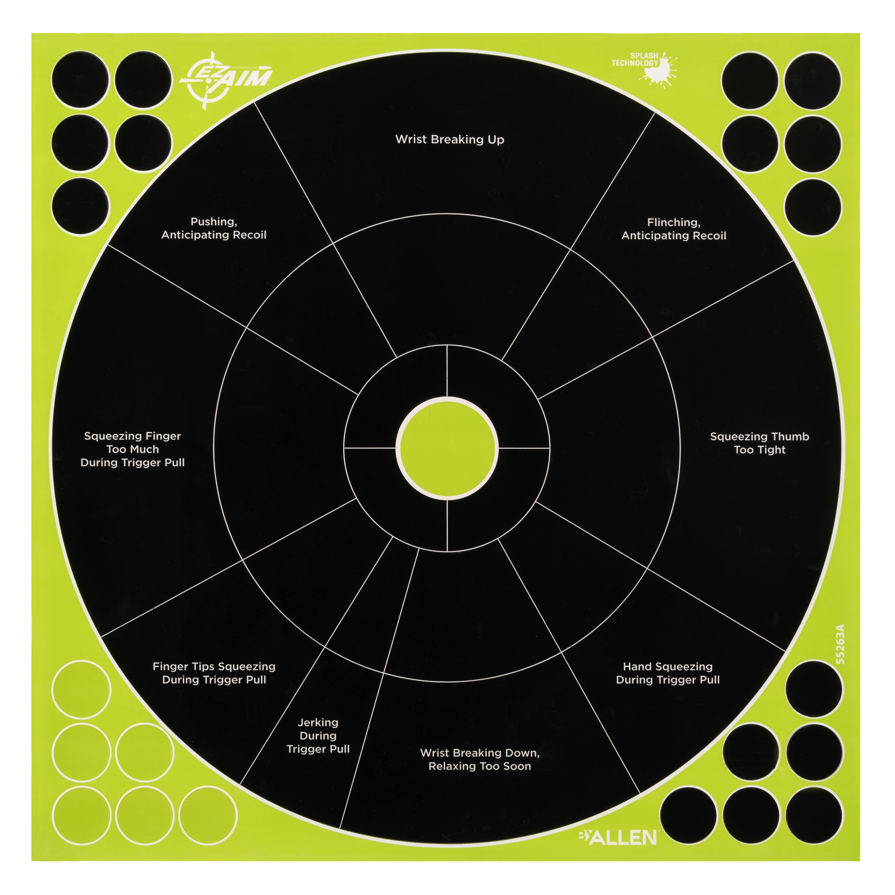 EZ Aim Splash Adhesive Trainer Targets, 12 x 12 Inch, 3 Pack