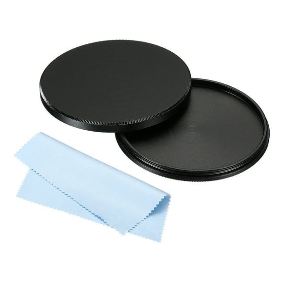 58mm Lens Filter Stack Cap, Aluminum Lens Cap Alloy Filter Stacks Protective Case with Cleaning Cloth