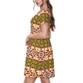 thumbnail image 2 of Vsdgher Aztèque pour Femmes Été 2025 Décontracté Robes Midi Maxi Légères Manches Courtes Col Rond Robe de Plage, 2 of 6