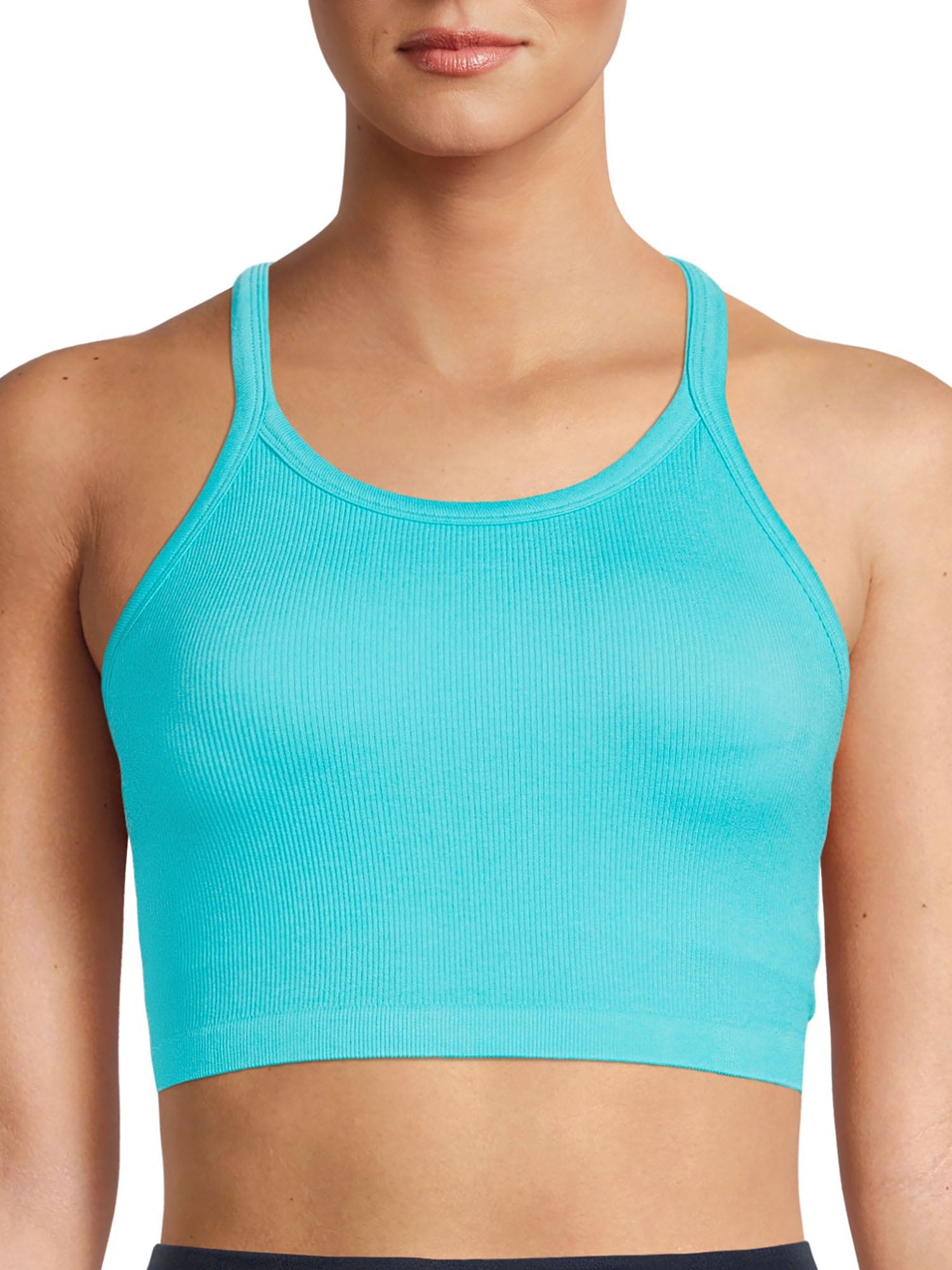 Jockey Essentials Women's Medium Impact Seamless Rib Long Line Cami Bra -  Walmart.com