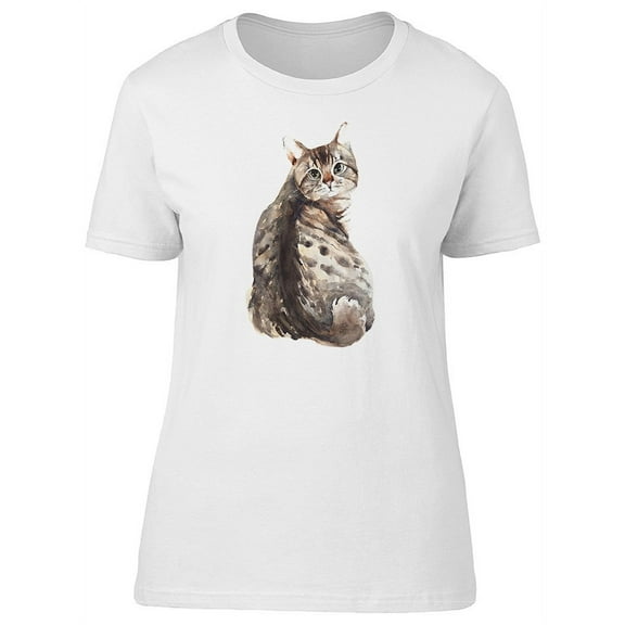 Cute Cat Shorthair Bobtail T-Shirt Women -Image by Shutterstock, Female Small