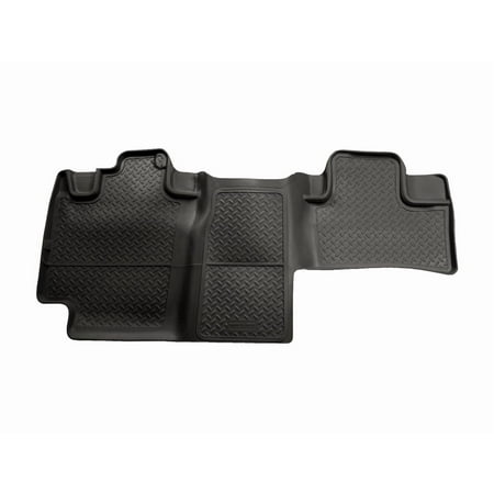 Husky Liners Classic Style Floor Mats | Fits 2004 - 2008 Ford F-150, SuperCab | 2nd Row, 1-pc Black - 63671