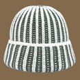 thumbnail image 3 of CoCopeaunts Two-Colors Striped Bucket Hat Color Knitted Fisherman Cap Warm Thickening Fashion Casual Women's Autumn Winter Hats, 3 of 8