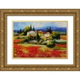 thumbnail image 1 of Bond 32x23 Gold Ornate Wood Framed with Double Matting Museum Art Print Titled - Flame, 1 of 4
