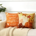 thumbnail image 6 of Cheers.US Fall Autumn Pillow Cases Maple Leaves Pumpkin Harvest Throw Pillow Covers Autumn Farmhouse Decorative Thanksgiving Cushion Case Cotton Linen Cushion Cover-18''x18'', 6 of 7
