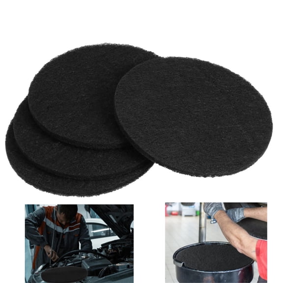 14.9Inch Round Oil Drain Splash Pad,Thickened No Splatter Pad,Round Oil Change Mat,Oil Spill Mat,High Temperature Splash Pad for Car Oil Changing (Set of 4)