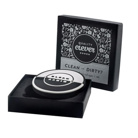 Magnetic Fridge Bottle Opener Quality Clever Magnetic Dishwasher Clean / Dirty Sign With Built in Bottle Opener, 2.75 Inches, Works on All Dishwashers, Rubber Coating Prevents Scratches, Black & White to Match Any Décor ()