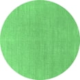 thumbnail image 1 of Ahgly Company Indoor Round Solid Emerald Green Modern Area Rugs, 7' Round, 1 of 4