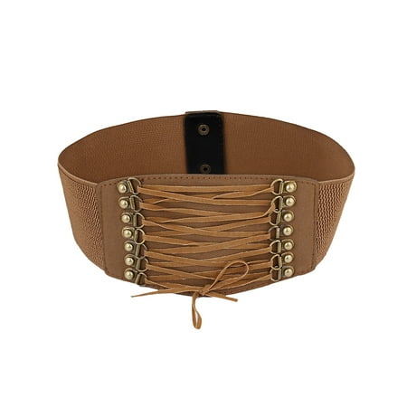Cotton Elastic Waist Belt - Red 3