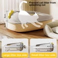 thumbnail image 2 of Open Cat Litter Box, -Splashing Cat Toilet with Litter Sifting Scoop for Small Apartments, Prevent Sand Leakage Semi-Enclosed Removable Kitten Litter Pan for Easy Cleaning, Pink, Small, 2 of 4