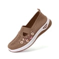 thumbnail image 5 of YOUYEDIAN Womens Orthopedic Shoes Arch Support Nurse Shoes Breathable Slip on Non Slip Volleyball Shoes Knitted Mesh Stretch Comfortable 2026 Foam Shoes (Brown), 5 of 6
