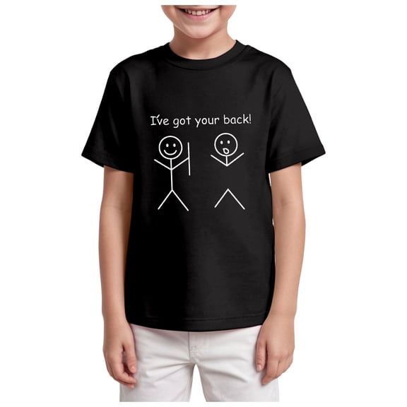 Staki Boys' Oversized Shirts Toddler Boy Shirts Baby Kids Short Sleeve T-Shirt Graphic Tee Funny Print Cotton Tops 2-9Y 10-14Y(Black,11-12 Years)