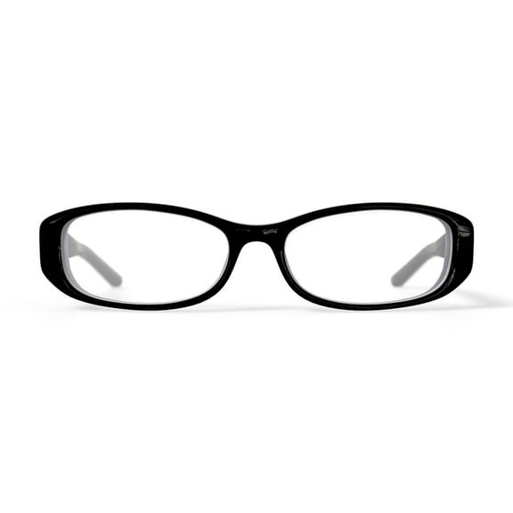 Contour Women's FM13034 Rectangular Prescription Eyeglasses with Case, Black