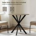 thumbnail image 6 of JESTOP 31.5" Small Round Dining Table, Kitchen Dinner Table, Industrial Mid Century Modern Dining Room Desk for Kitchen, Apartment, Parlor, 6 of 8
