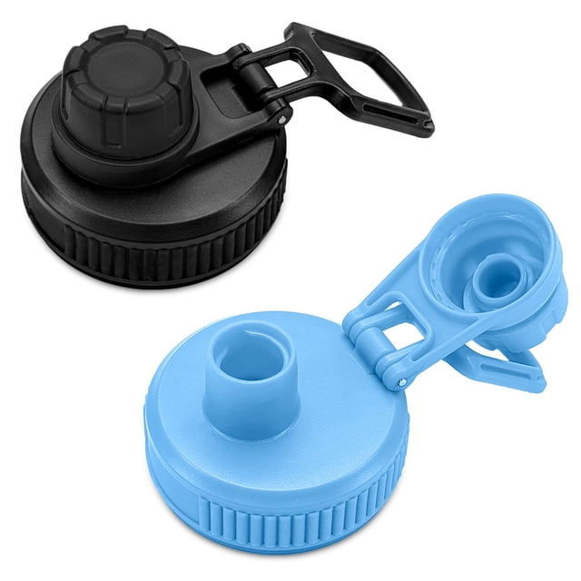 Xccme Tapa Con Boquilla Para Botellas De Agua Deportivas De Boca Ancha Hydro Flask, Paquete De 2 Tapas De Repuesto Para La Mayoría De Botellas De Agua De Boca Ancha De 12 14 16 18 20 22 32 40 64 Oz Co