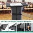 thumbnail image 4 of Dextrus Podium Stand 47 inches Tall,Acrylic Portable Podium Pulpits for Churches, Wedding, Classroom, Conference, Lecterns & Podiums Portable with Reading Surface & Storage Shelf Floor, 4 of 8