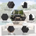 thumbnail image 7 of ALAULM 7-Piece Patio Conversation Set with Propane Fire Pit Table, Black, 7 of 7