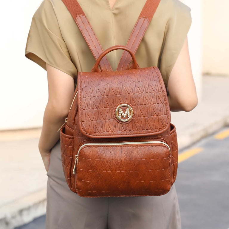 2731 Backpack, Vegan Leather Top-Handle Handbag Daypack Bookbag by Mia k Amazon.com: MKF Collection Women Backpack, Vegan Leather Top  main image 2