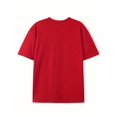 thumbnail image 2 of Men's "Never Give Up" Pattern T-Shirt - Cotton, Soft And Comfortable, Red Bold Black Letter Print, Casual Summer Outdoor T-Shirt, Perfect Gift For Men, Machine Washable, 2 of 4