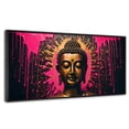 thumbnail image 1 of Cuadro Decorativo Marco Flotante Canvas Revolution Buda Reflejo Oro Rosa 120x60 Marco Negro, 1 of 3