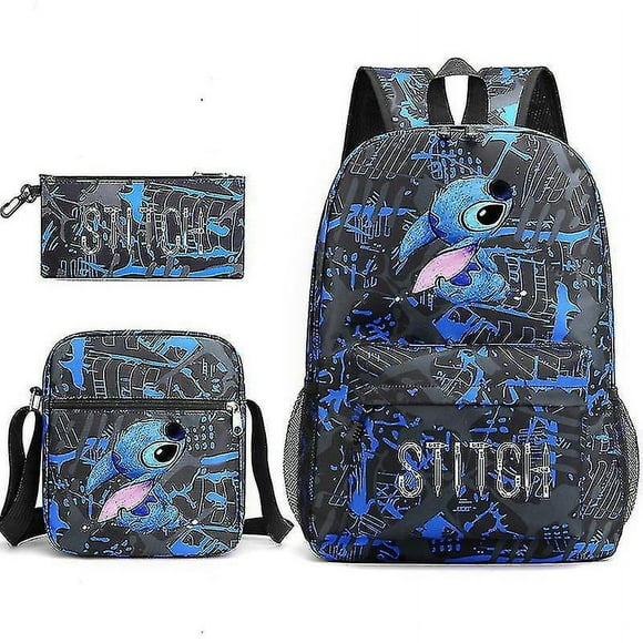 Lilo Stitch Backpack Three-piece Set School Bag A