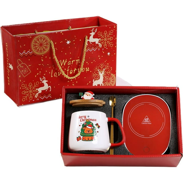 Ceramic Gift Box Cup Set, 400ml Capacity, 9.5x10.7cm, Holiday Present for Christmas & New Year, Festive Design, Home & Office Use, Exquisite Detail