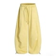 thumbnail image 6 of Agkizg Kids Girls Curved Leg Sweatpants Elastic Waist Solid Color Casual Pants for Trendy Fall Winter Wear, Sizes 10-11 Years, 6 of 6