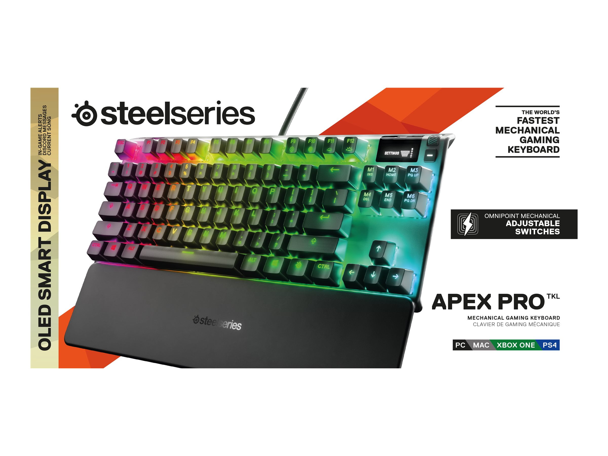 steelseries apexpro TKL × Logicool PRO X SteelSeries Apex Pro TKL - Keyboard - with display - backlit