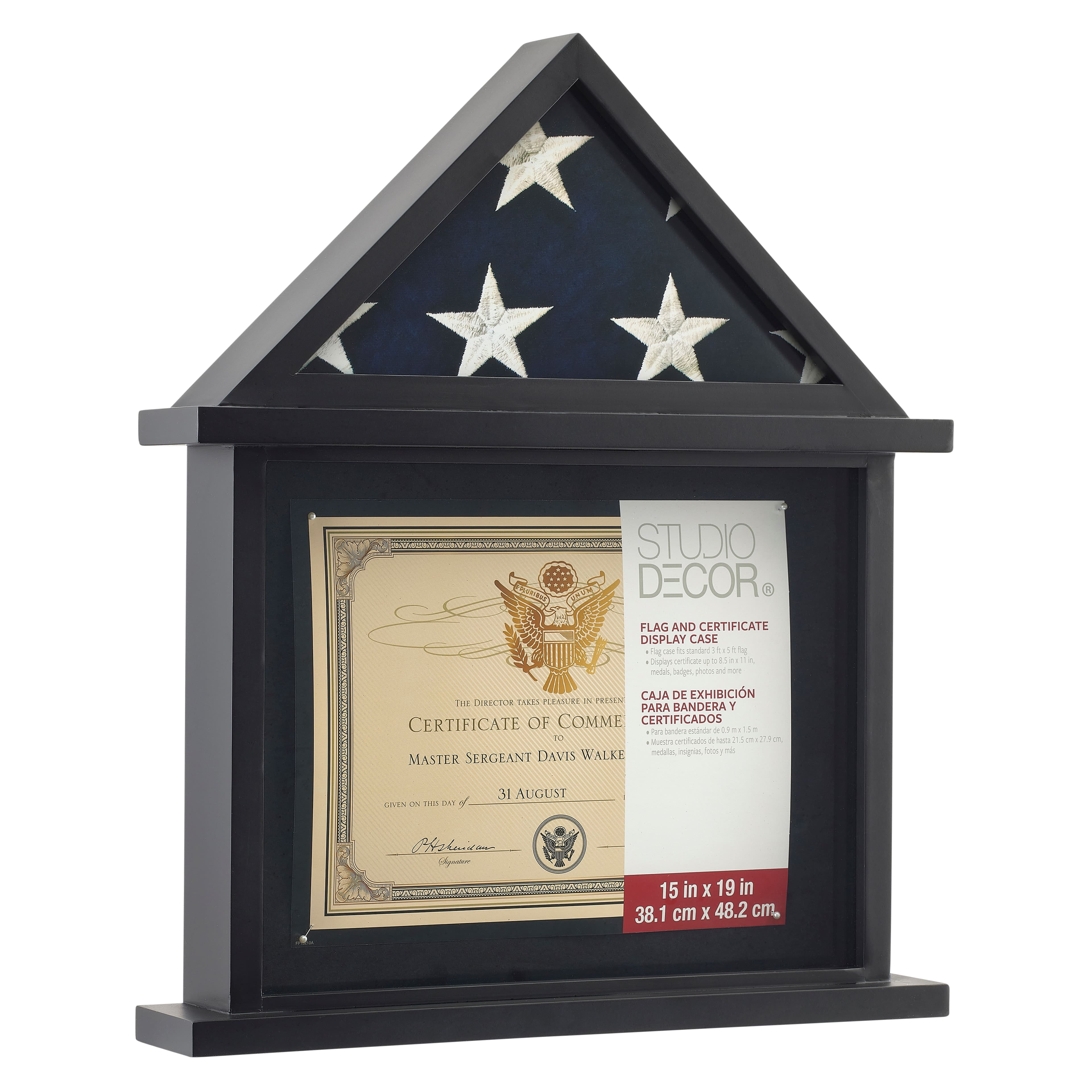 Studio Decor Flag & Certificate Display Case