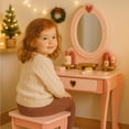 thumbnail image 3 of Tocador de Dormitorio con Espejo para Niños Set de Juguete Infantil De Madera, 3 of 9