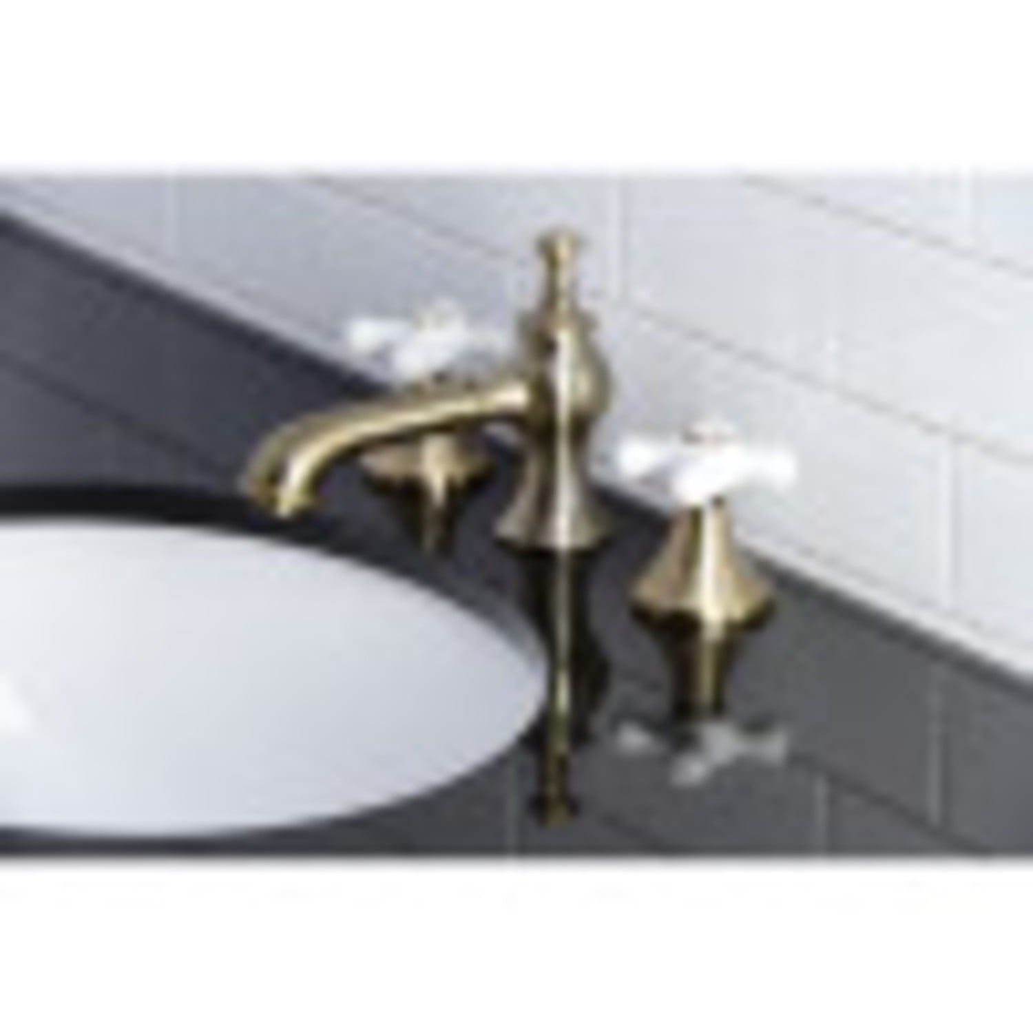 Kingston Brass KC7063PX Vintage 8 in. Widespread Bathroom Faucet, Antique Brass