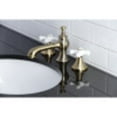 thumbnail image 2 of Kingston Brass KC7063PX Vintage 8 in. Widespread Bathroom Faucet, Antique Brass, 2 of 5
