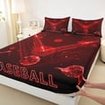 thumbnail image 3 of Homewish Baseball themed Twin Sheet Set,Kids Ball Game,3-Piece, 3 of 7