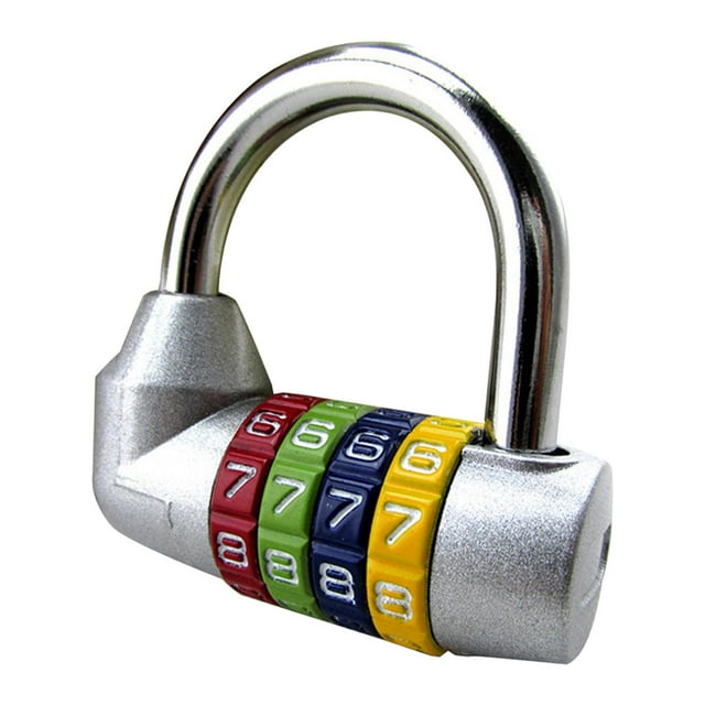 Miulika 4 Digit Combination Padlock Digital Code Lock Door Padlock for Gym Locker Option 4-