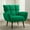 Green, variant on JURANYAZHU Mid Century Modern Accent Chair, Corduroy Upholstered Wingback Armchair with Metal Tapered Legs for Living Room, Bedroom, Office, Green