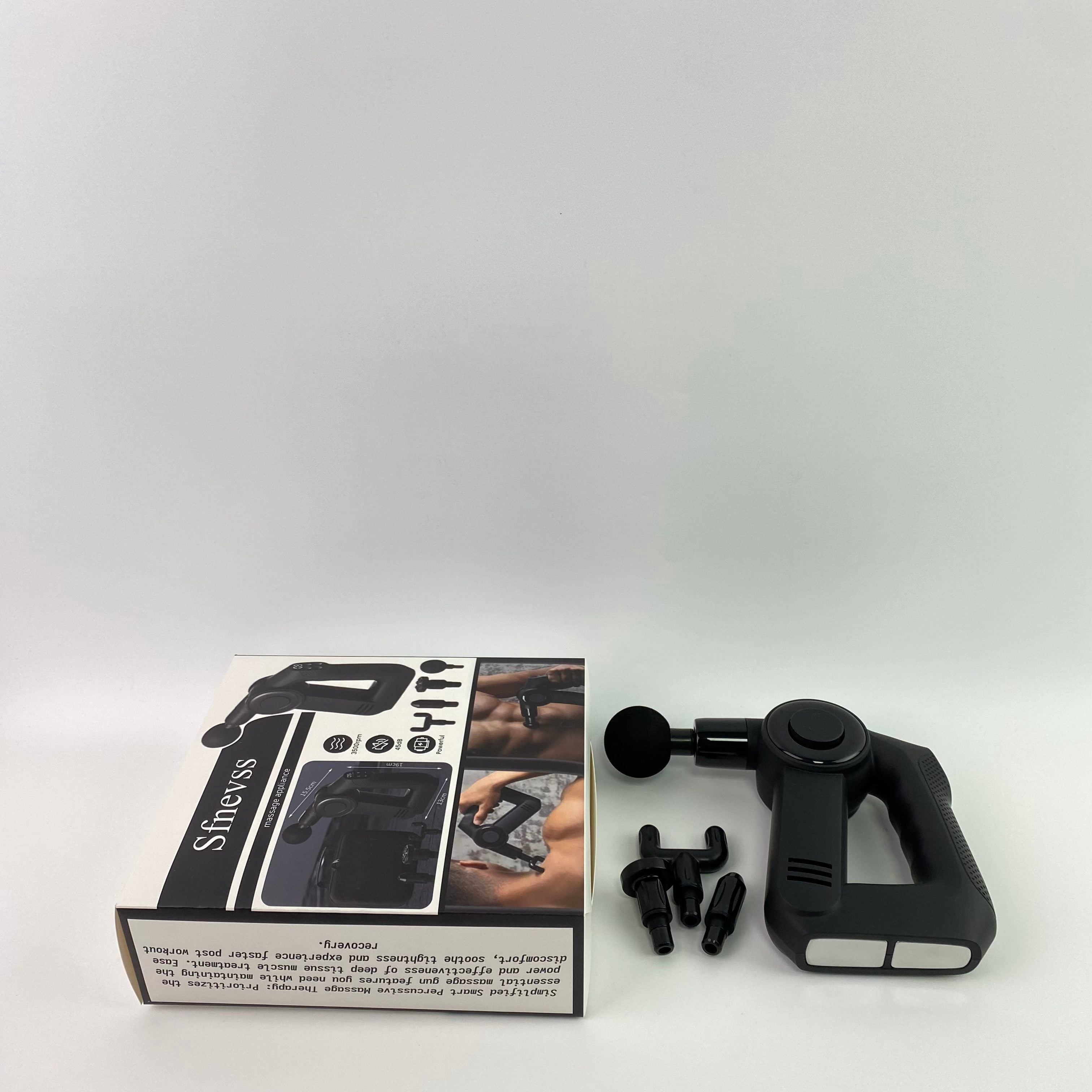 Sfnevss lectric massage appliances, namely, electric vibrating massager,Quiet Deep Tissue Therapy Massage Gun - Bluetooth Enabled (Black - 5th Gen)