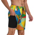 thumbnail image 2 of Kdxio German Shepherd Dog Print Men's Swim Trunks with Compression Liner 7 Inch Inseam Quick Dry Swim Shorts, 2 of 7