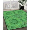 thumbnail image 2 of Ahgly Company Indoor Square Patterned Neon Green Area Rugs, 8' Square, 2 of 6
