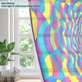 thumbnail image 4 of Yayeee Window Curtains Light Filtering 63"x42" Grommet Panel Pair Home Living Room Decor, Psychedelic Pattern, 4 of 7
