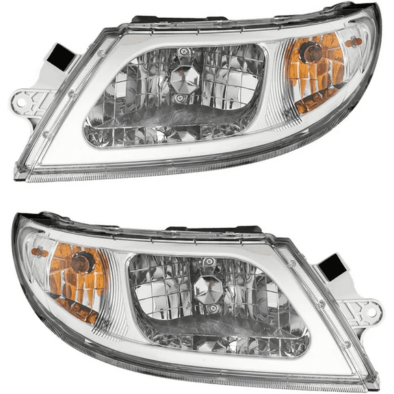 CCPAO Compatible with International 4100 4200 4300 4400 8500 8600 Headlight Headlamp Pair Set