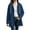 Dark Blue, variant on Women's Winter Longline Sweatshirts Zip up Hooded Long Sleeve Loose Fit Tunic Hoodies with Zipper Pockets for Outdoor Travel White