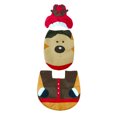 thumbnail image 1 of Matsuzay 1 Juego de almohadillas para pies de inodoro, tapa de asiento, adornos navideños, cubierta de asiento de inodoro de Papá Noel feliz y Kits de decoración para fiestas Juego de inodoro Elk, 1 of 6
