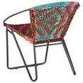 thumbnail image 5 of vidaXL Circle Chair Multicolors Chindi Fabric, 5 of 11