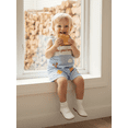 thumbnail image 3 of BemeyourBBs Newborn Baby Boy Summer Clothes Let the Good Times Boil Outfits Plaid Gingham Romper Sleeveless Round Neck Lobster Onion Print Jumpsuit Playsuit, 3 of 9