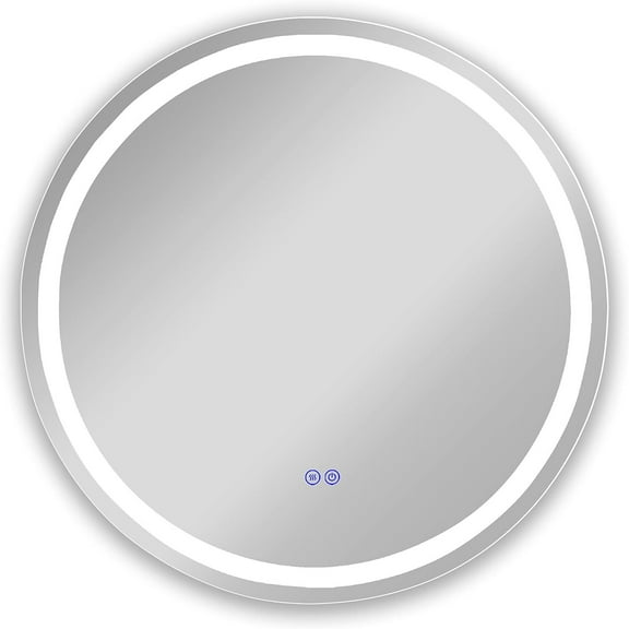 Chloe Lighting Luminosity Back Lit Round Touchscreen Led Mirror 3 Color Temperatures 3000K-6000K 28" Wide