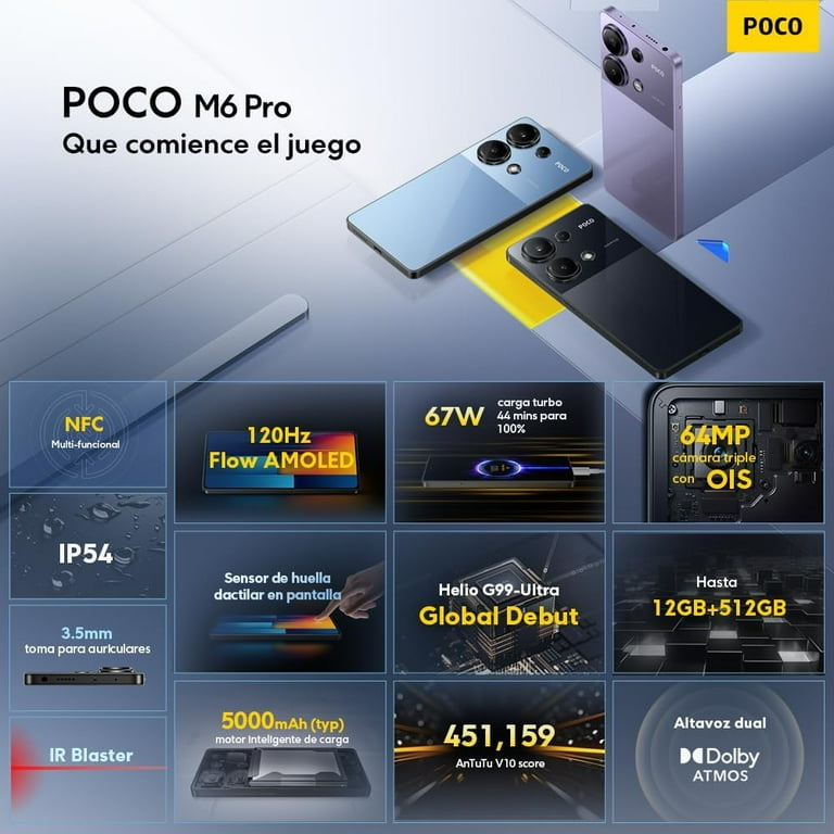 Xiaomi Poco M6 Pro 4G LTE GSM (256GB + 8GB) 64MP Triple