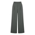thumbnail image 5 of Cagogo Women's Wide Leg High Waisted Trousers with Pockets Solid Elegant Office Long Pants Casual Business Dress Pants, Gray M, 5 of 7