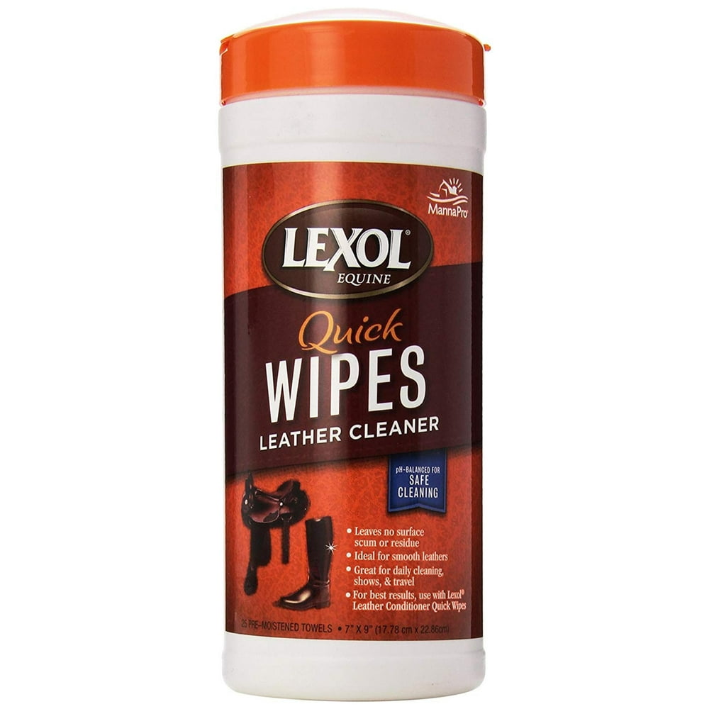 Lexol Leather Cleaner 25Moistened Quick Wipes, Lexile Leather Cleaner